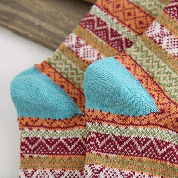 🆕️ 5 Pairs Wool Vintage Soft Cabin Warm Socks - Picture 7 of 7